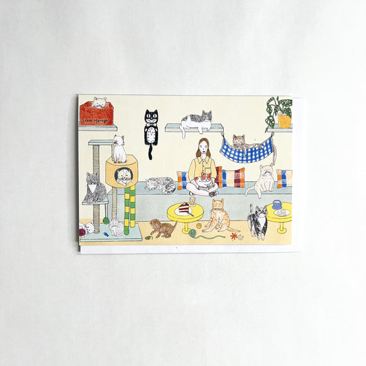 Cat Cafe Card
