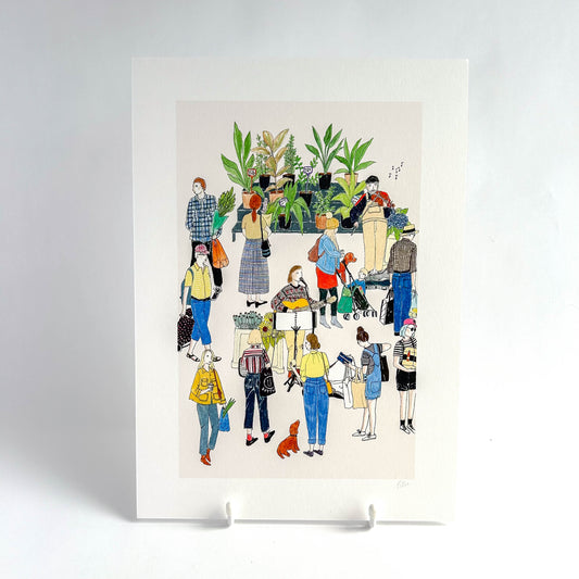 At the Market A4 Print