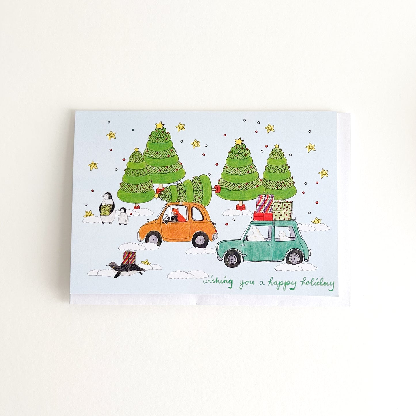 Christmas Snow Animals Card