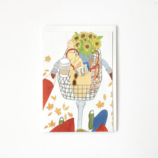 Girl on bike Card