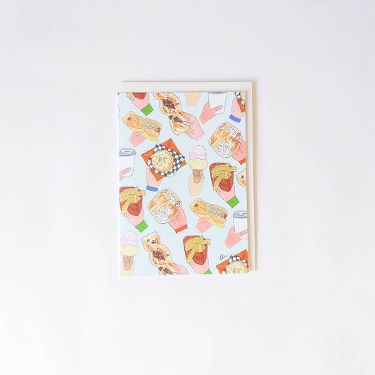 Hand Holding Food Card