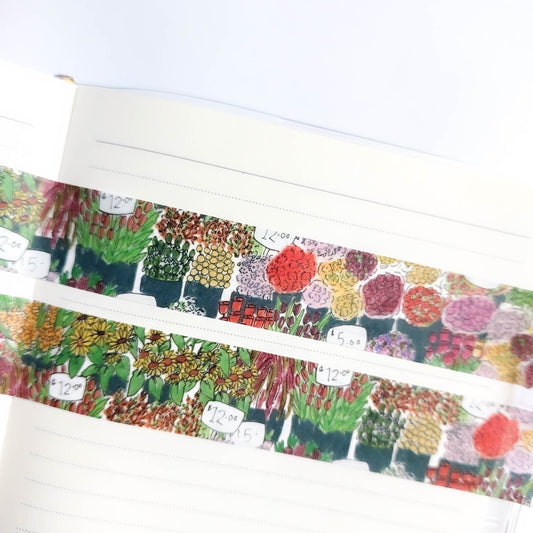 Flower market washi tape